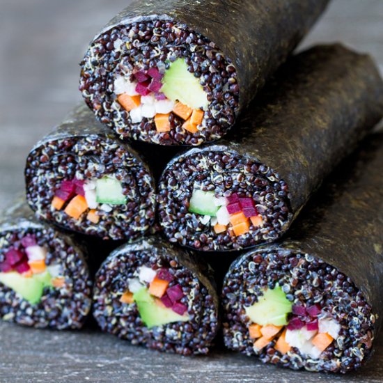 Veggie quinoa sushi