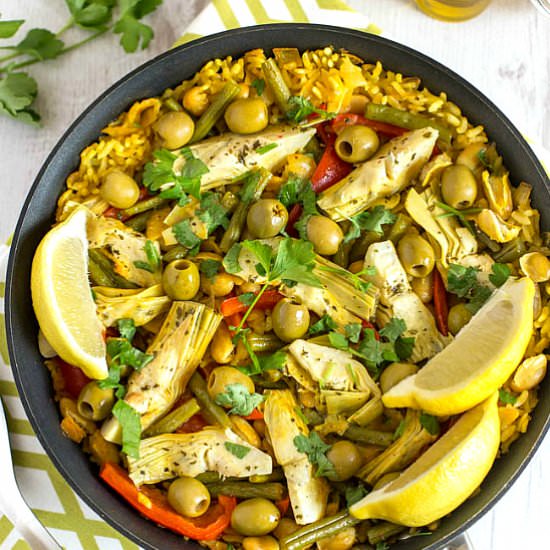 Vegetarian paella