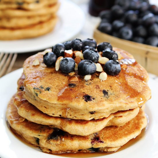 Blueberry Almond Pancakes