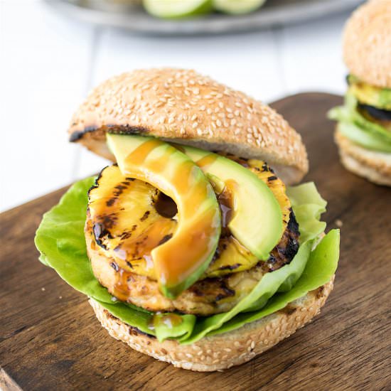 Teriyaki pineapple fish Burger