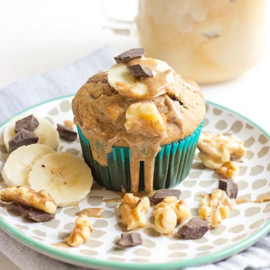 ALMOND BUTTER BANANA BREAD MUFFINS