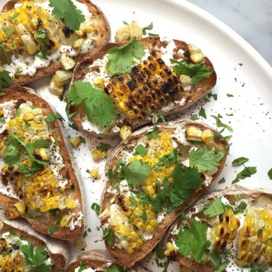 Mexican Street Corn Crostini