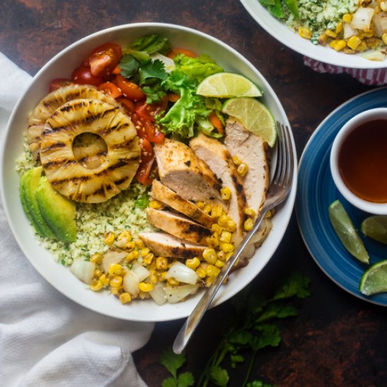 Mexican Pineapple Chicken Bowls