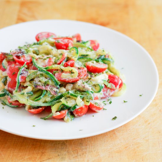 Bacon and Tomato Zoodles