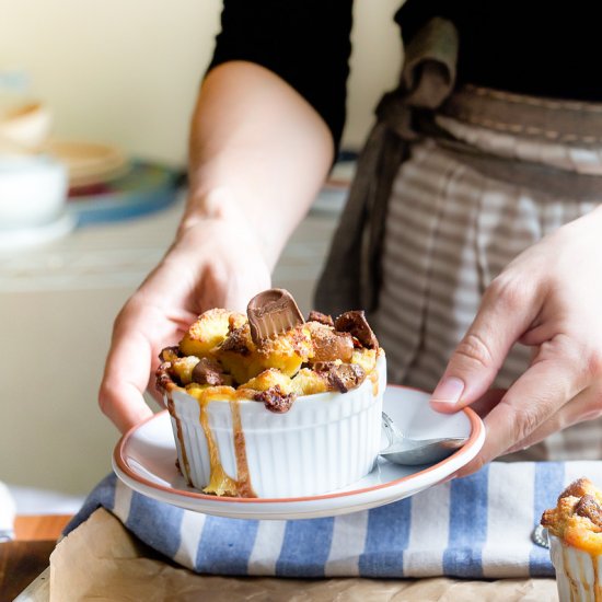 Rolo Bread Pudding