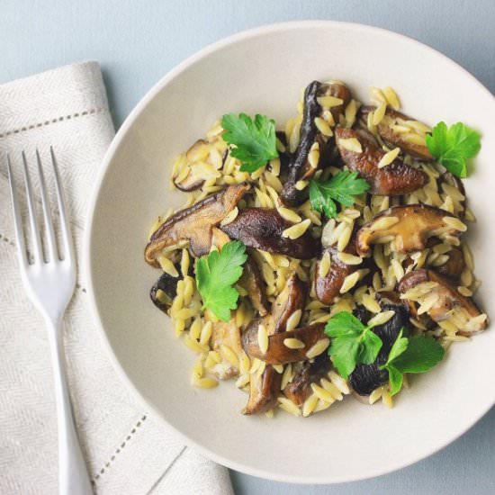 Portobello Mushrooms with Orzo