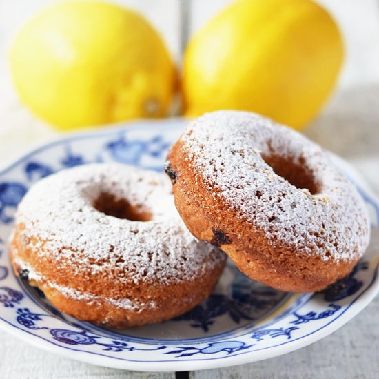 Lemon Buttermilk Blueberry Doughnut