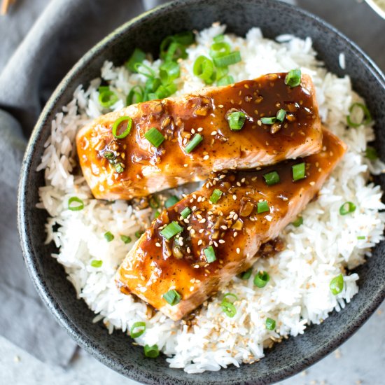 Asian Honey Orange Glazed Salmon