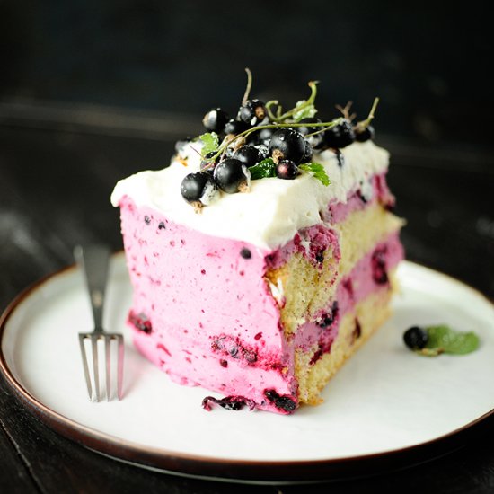 Blackcurrant Mousse Cake