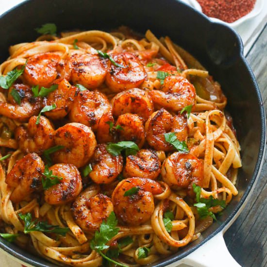 Blackened Shrimp and Pasta