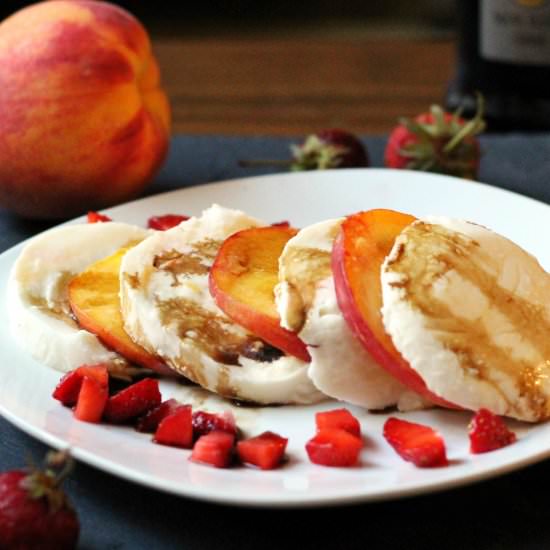 Simple Peach Caprese Salad