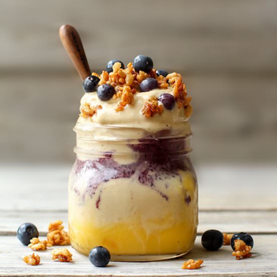 Mango Blueberry Nicecream Parfait