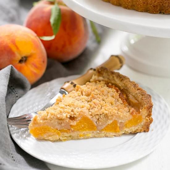 Streusel Topped Peach Tart