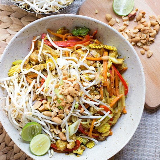 Vegan Rainbow Pad Thai GF