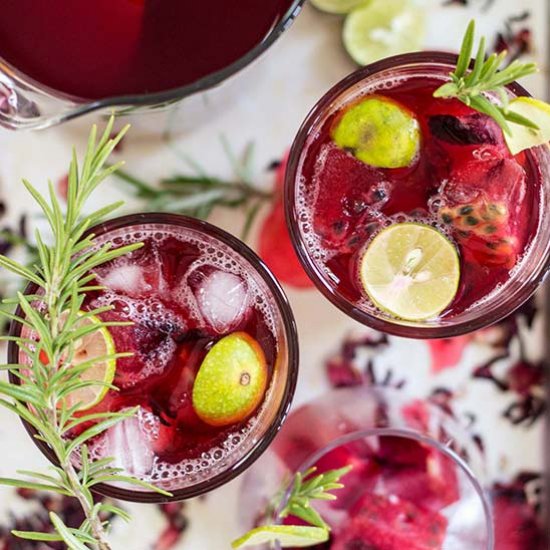 Hibiscus and Passion Fruit Ice Tea