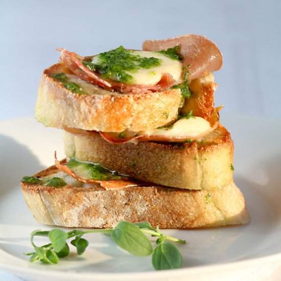 Prosciutto Caprese Bruschetta