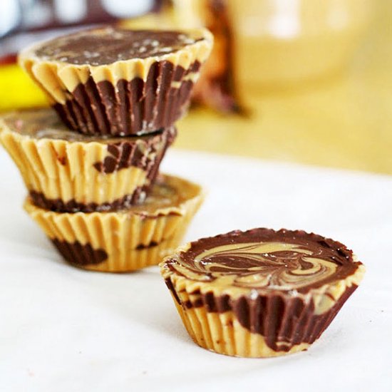 Peanut Butter Chocolate Swirl Cups