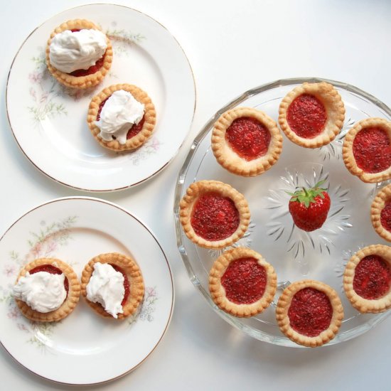 Vegan Jam Tarts with Coconut Cream