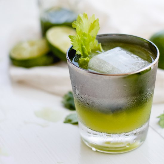 Celery & Cilantro Sipper Cocktail