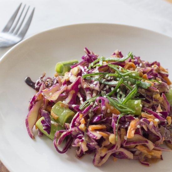 Spicy Peanut Cabbage Slaw