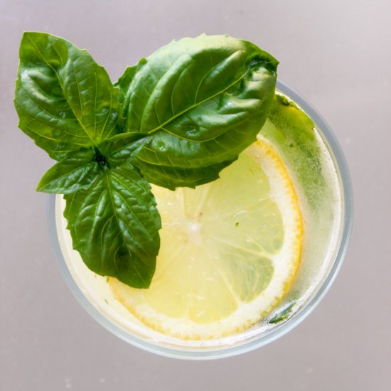 Gin-Basil Lemonade Cocktail