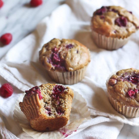 Berry Almond Banana Oat Muffins