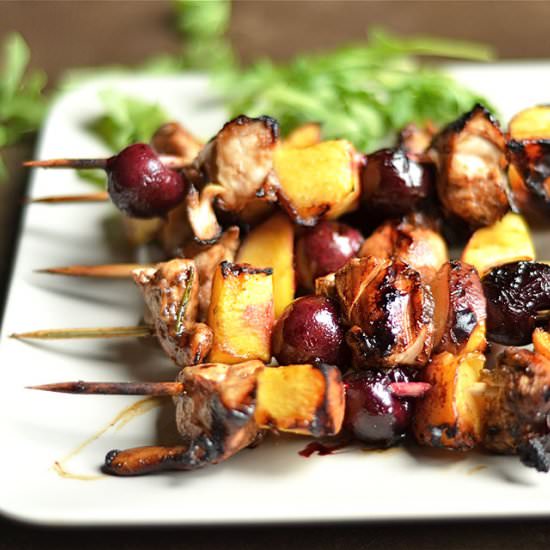 Grilled Balsamic Chicken Kabobs