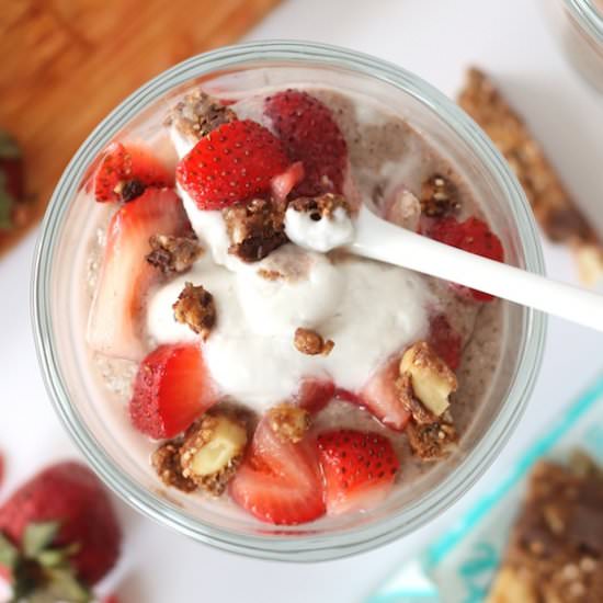 Strawberries and Cream Chia Pudding