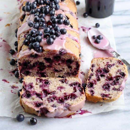 London Fog Blueberry loaf cake