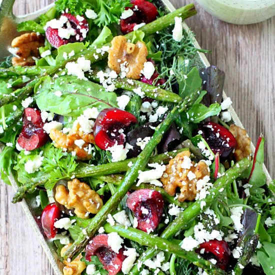 Fresh Cherry and Asparagus Salad