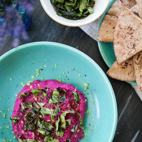 Hot Pink Beetroot Hummus