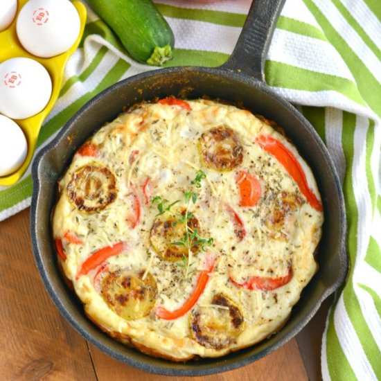 Red Pepper Zucchini Frittata