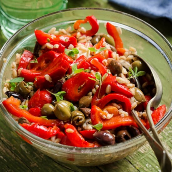 Red Pepper Farro Salad