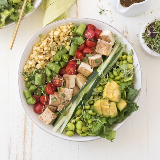 8 Veggie Salad with Grilled Tofu