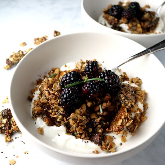 Apricot, Walnut, & Rosemary Granola