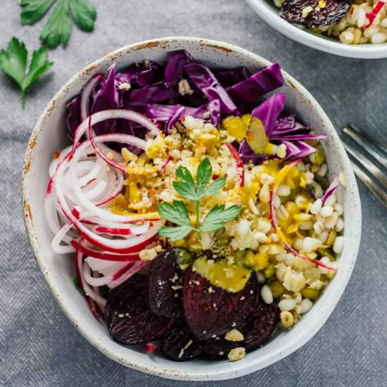 Turmeric Tahini & Beets Power Bowls