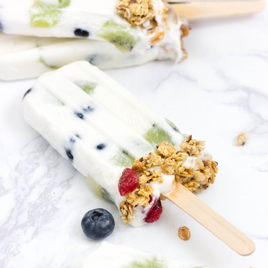 Yogurt Parfait Breakfast Popsicles