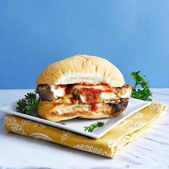 Eggplant Parmesan Sandwich