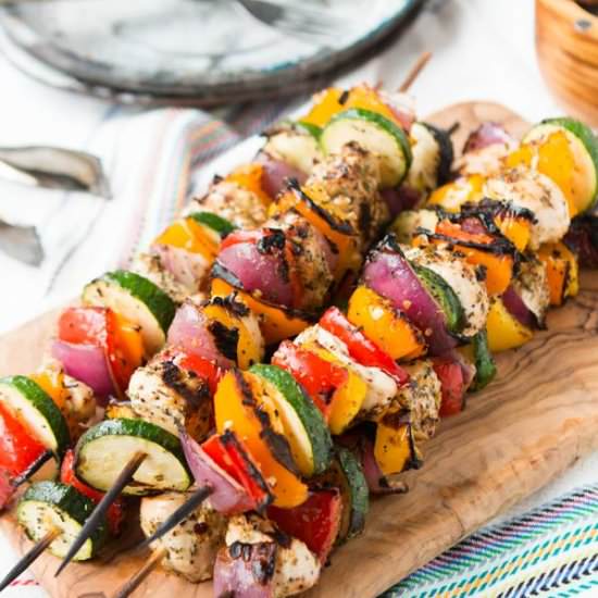 Tuscan Grilled Chicken Kabobs