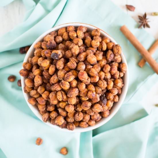 Maple Chai Roasted Chickpeas