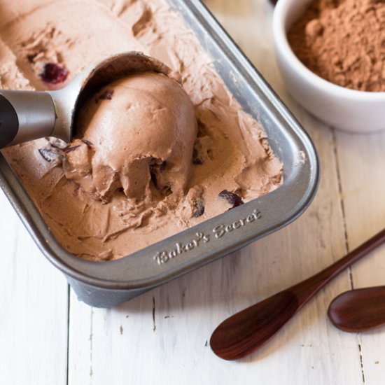 Vegan Cherry Chocolate Ice Cream