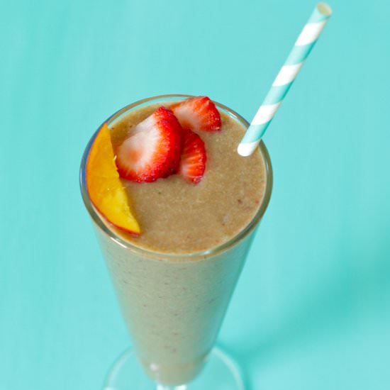 summer strawberry-peach smoothie