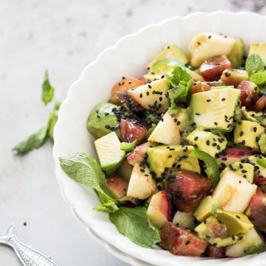 Heirloom Tomato Nectarine Salad