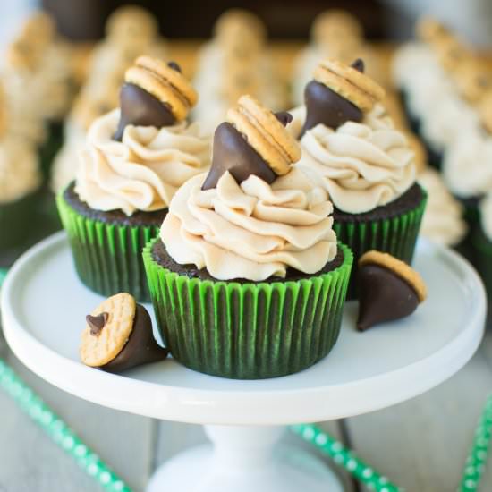 Chocolate Peanut Butter Cupcakes