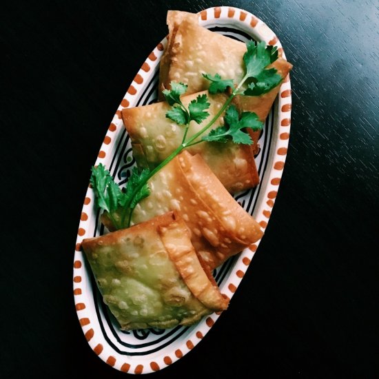 Square Samosas with Egg and Dukkah