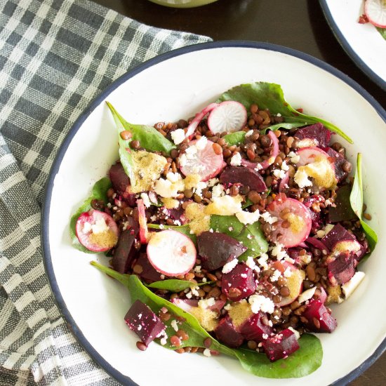 ROASTED BEET & HORSE GRAM SALAD