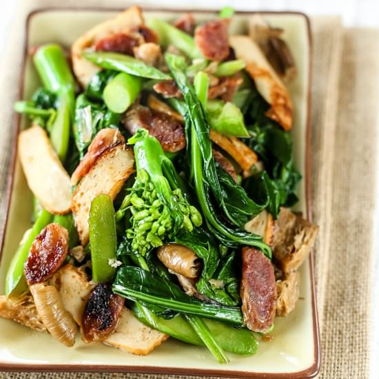 Stir-fried Gai Lan with Fish Cake