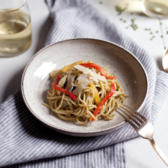 DRY PEA PESTO PASTA