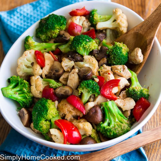 Broccoli and Cauliflower Salad