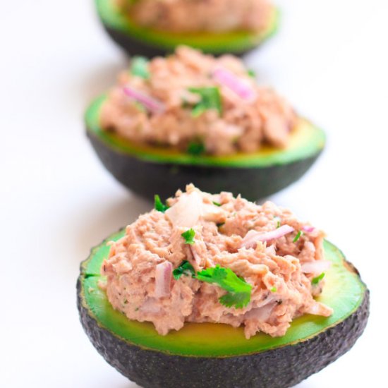 Salmon Salad in Avocado Boats